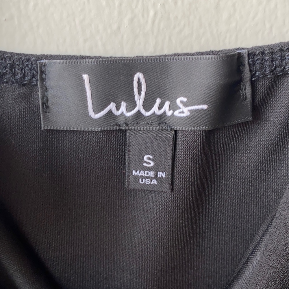 Lulus Black Tulip Mini Dress NWT - Homecoming, School Dance, Vacation, Going Out - Picture 5 of 6